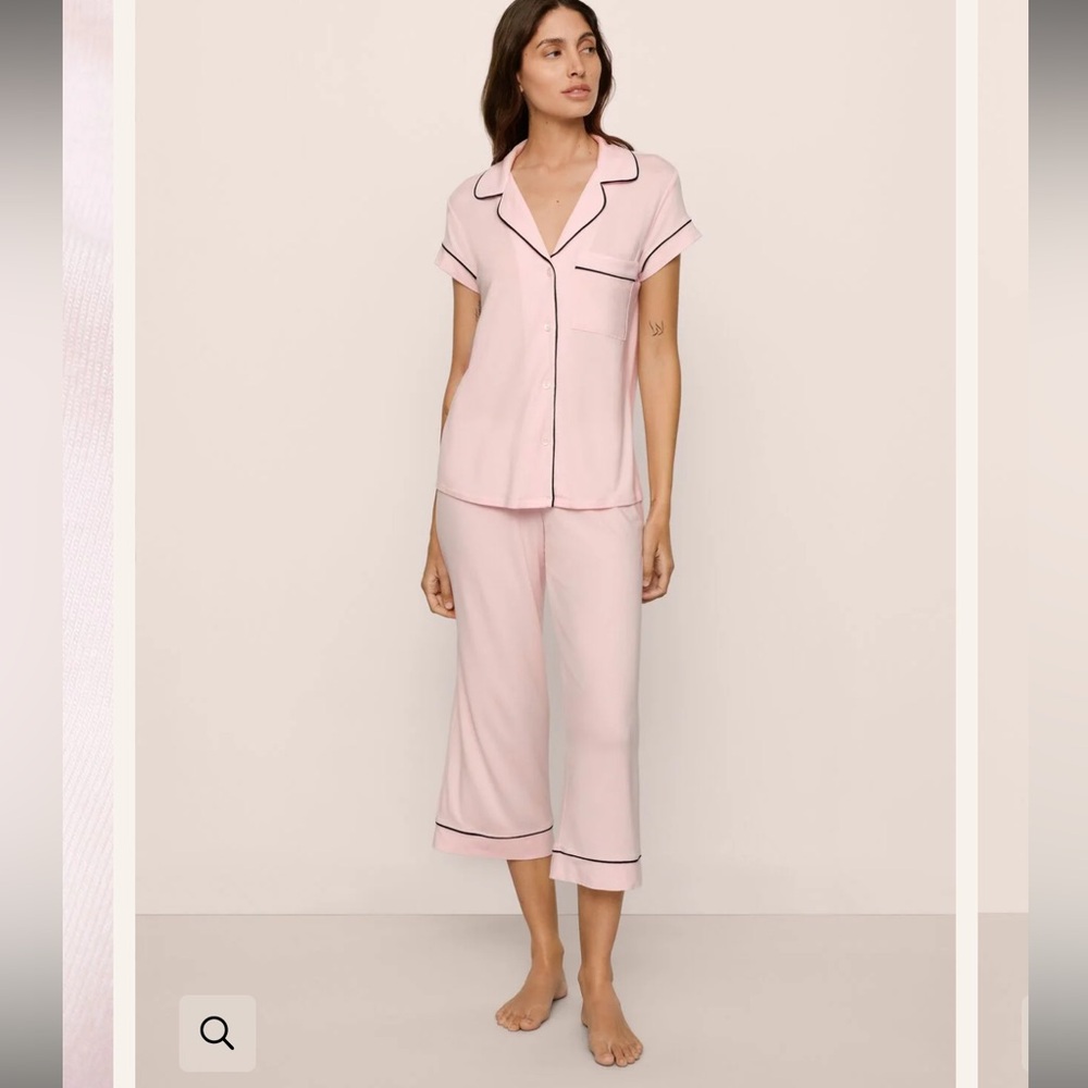Eberjey Gisele TENCEL™ Modal Short Sleeve Cropped PJ Set